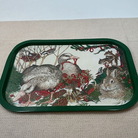 Vintage Tin Christmas Tray - Picture 9 of 9